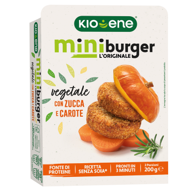 Veggie Mini Burger with Pumpkin and Carrots