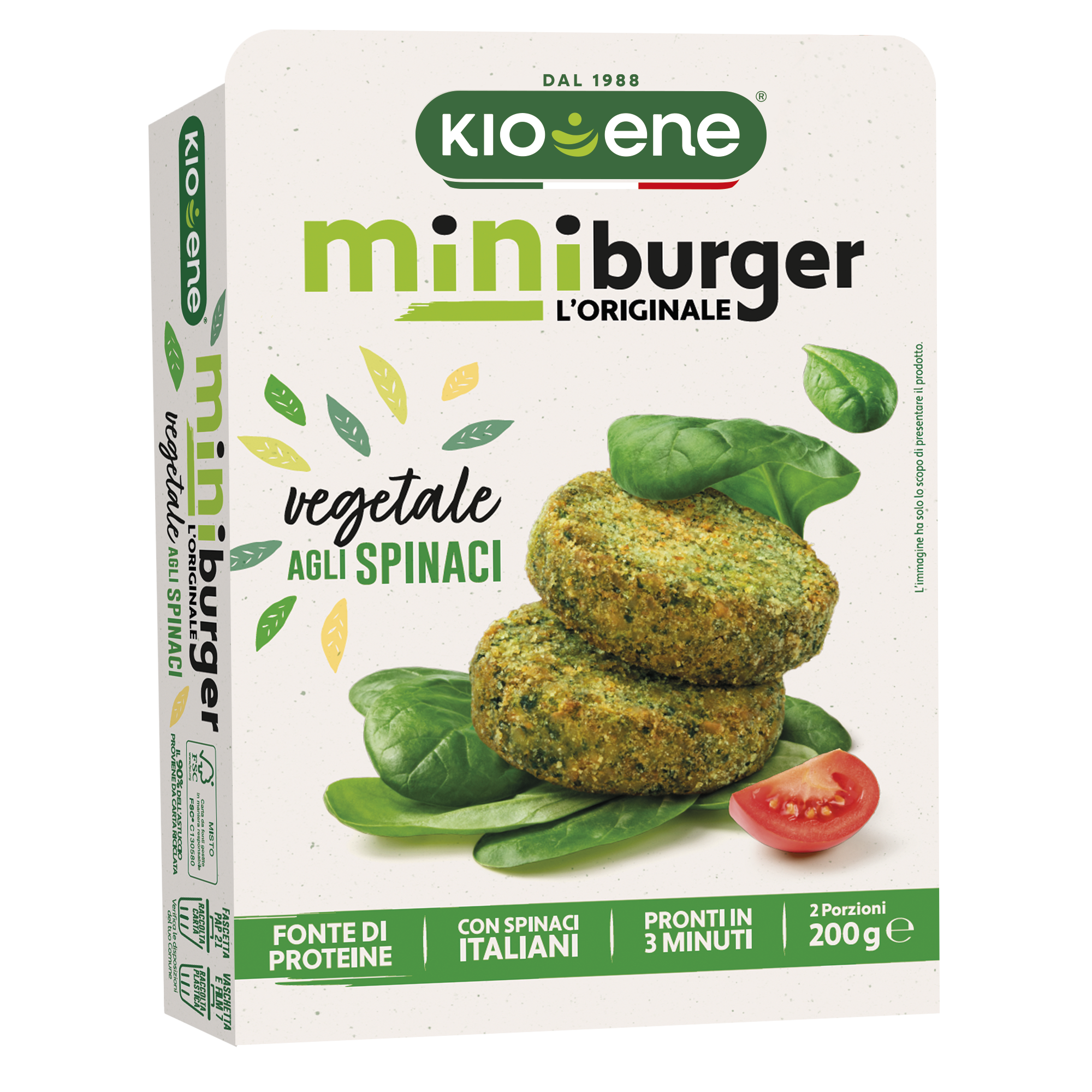 Mini Burger Vegetale agli Spinaci