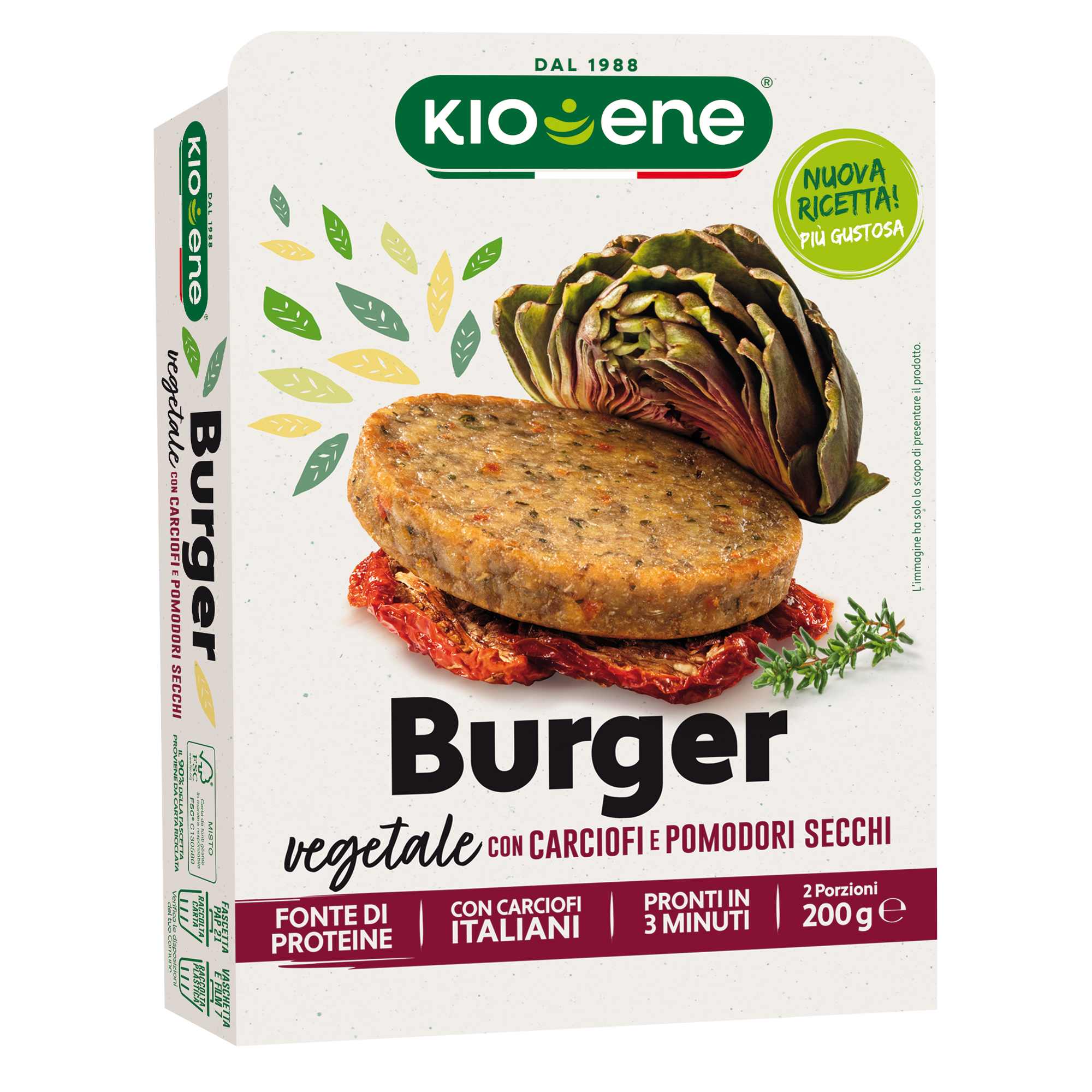 Burger Vegetale con Carciofi e Pomodori Secchi